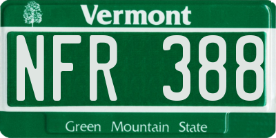 VT license plate NFR388