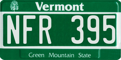 VT license plate NFR395