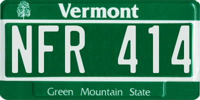 VT license plate NFR414