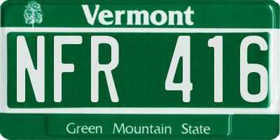 VT license plate NFR416