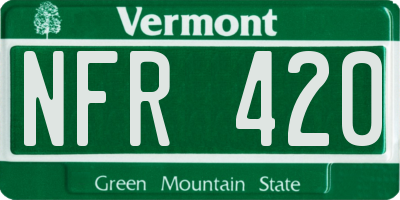 VT license plate NFR420
