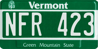 VT license plate NFR423