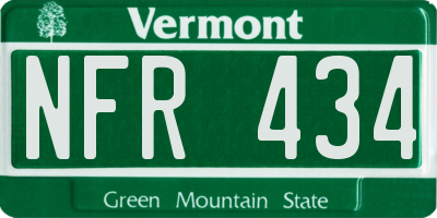 VT license plate NFR434