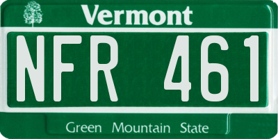 VT license plate NFR461