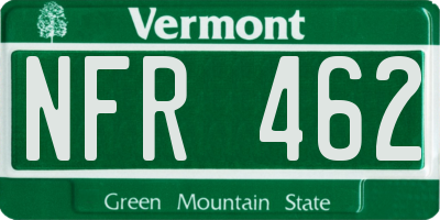VT license plate NFR462