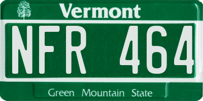 VT license plate NFR464