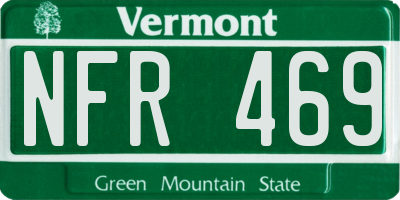 VT license plate NFR469
