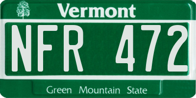 VT license plate NFR472