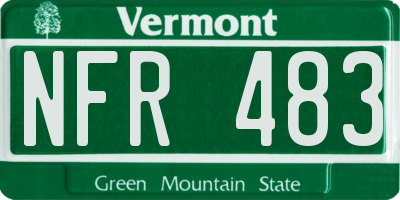 VT license plate NFR483