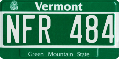 VT license plate NFR484