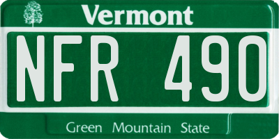VT license plate NFR490