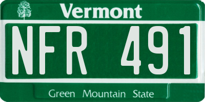 VT license plate NFR491