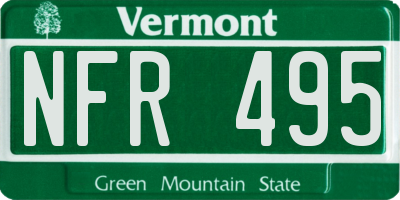 VT license plate NFR495