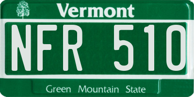 VT license plate NFR510