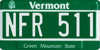 VT license plate NFR511