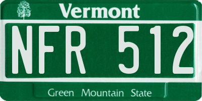 VT license plate NFR512
