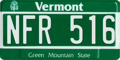 VT license plate NFR516