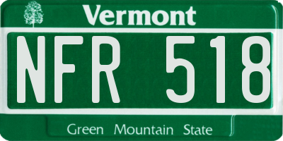 VT license plate NFR518