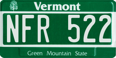 VT license plate NFR522