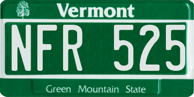 VT license plate NFR525
