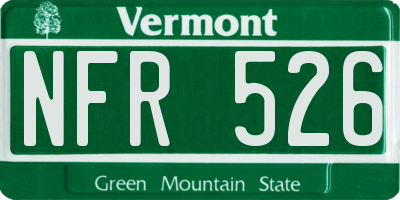 VT license plate NFR526