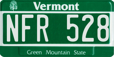 VT license plate NFR528
