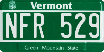 VT license plate NFR529