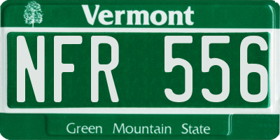 VT license plate NFR556