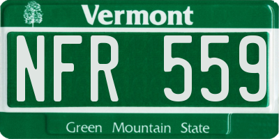 VT license plate NFR559