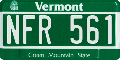 VT license plate NFR561