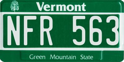 VT license plate NFR563