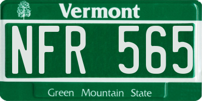VT license plate NFR565