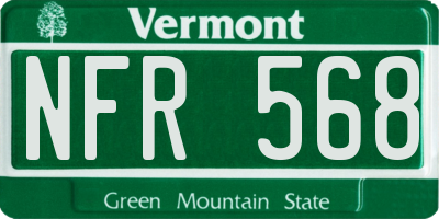 VT license plate NFR568