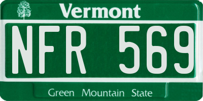 VT license plate NFR569