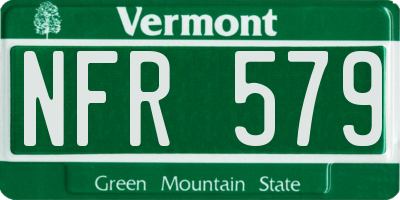 VT license plate NFR579