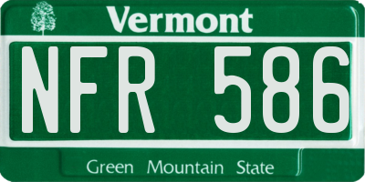 VT license plate NFR586