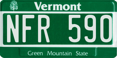 VT license plate NFR590