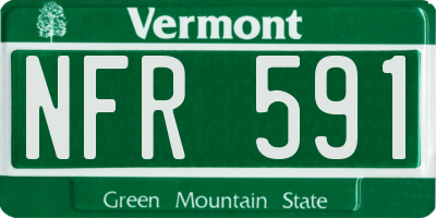 VT license plate NFR591