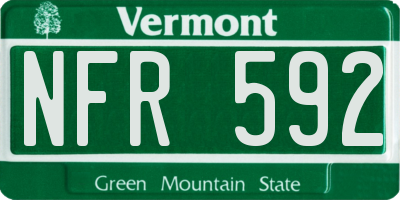 VT license plate NFR592