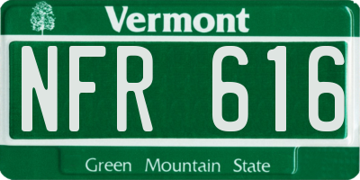 VT license plate NFR616