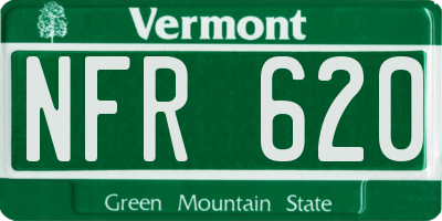 VT license plate NFR620