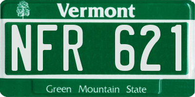 VT license plate NFR621