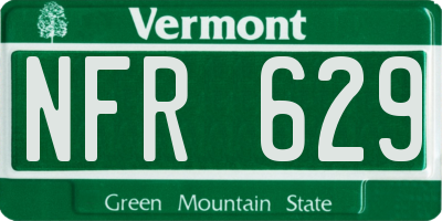 VT license plate NFR629