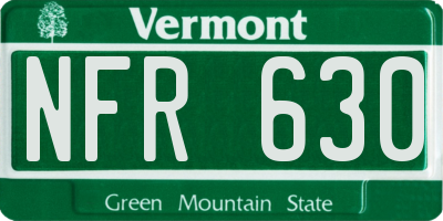 VT license plate NFR630