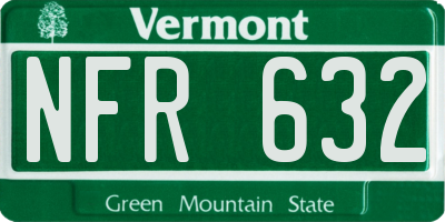 VT license plate NFR632