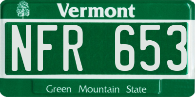 VT license plate NFR653