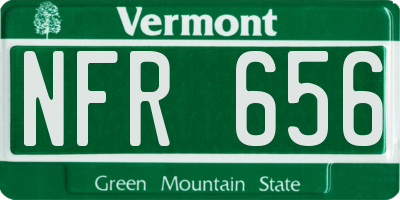 VT license plate NFR656
