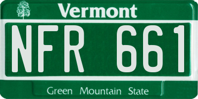VT license plate NFR661