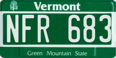 VT license plate NFR683