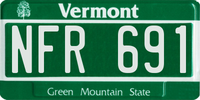 VT license plate NFR691